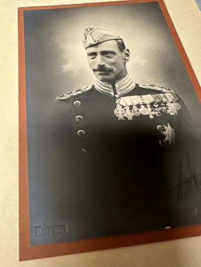 Originalt Signeret foto af Christian X, dateret april 1933
