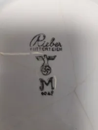 Original tysk Kriegsmarine tallerken