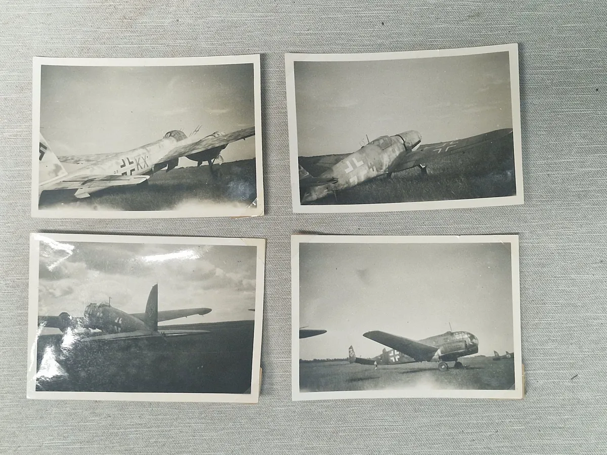 Danmark: Originale fotos -af tyske flyvemaskiner på flyvestation Skrydstrup, maj 1945