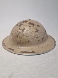 Original engelsk sandfarvet Tommy hjelm WW2 Felttoget i Nordafrika