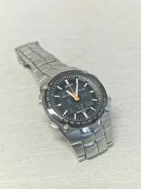 Seiko Sportura Sort/Stål Ø41 m helt nyt batteri nypris 3.750 kr