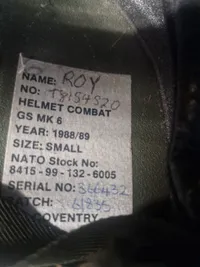 Original Engelsk vognkommandør hjelm brugt i Irak