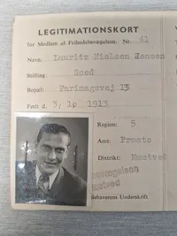 originalt Sjældent  id fra modstandsbevægelsen i Næsted