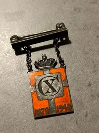 Originalt Georg Jensen kongemærke af sterlingsølv