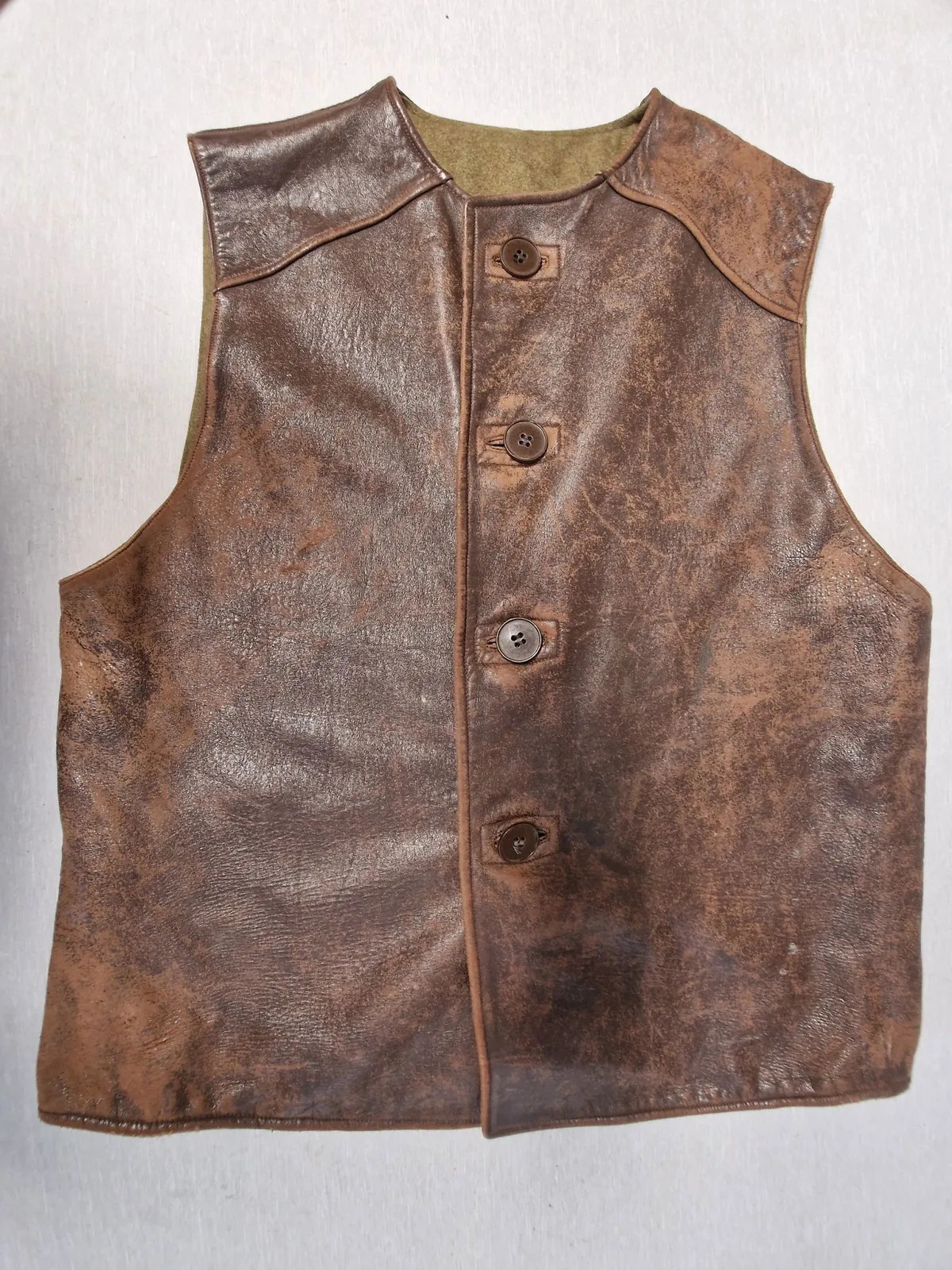 Original Engels WW2 lædervest for motorordonans