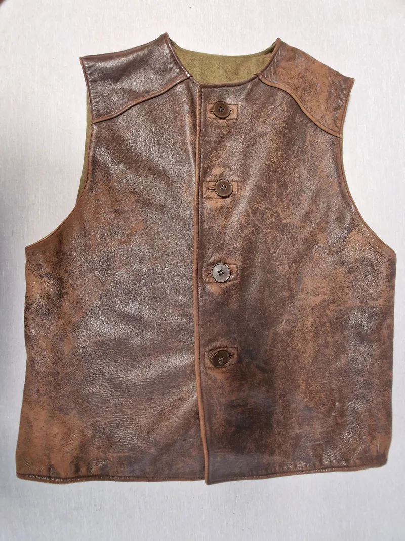 Original Engels WW2 lædervest for motorordonans