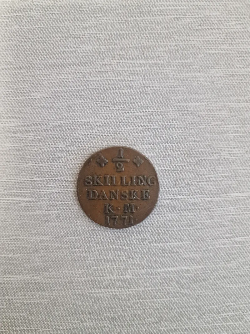 Original Dansk 1/2 skilling 1771