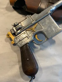 Luftwaffe Mauser C96 med hylster/kolbe - deko/kan ikke skyde