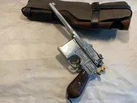 Luftwaffe Mauser C96 med hylster/kolbe - deko/kan ikke skyde