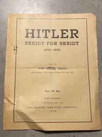 Original tidlig pjece - Hitler skridt for skridt