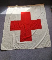 Originalt stort røde kors flag 60 x 58 cm