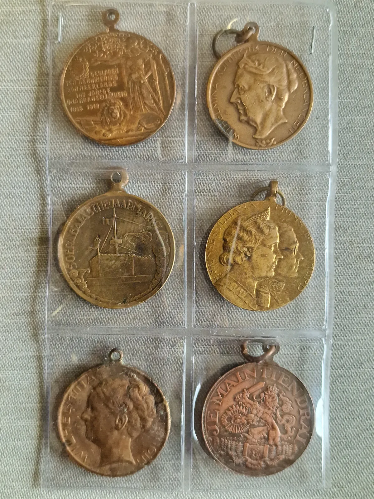 Samling medaljer Holland 6 stk. minde medaljer