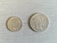 2 originale danske sølvmønter