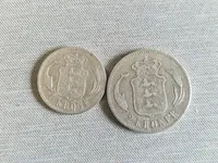 2 originale danske sølvmønter