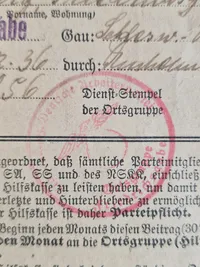 Originalt NSDAP Dokumenet