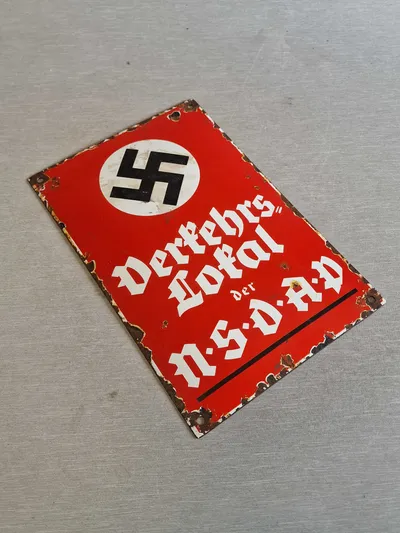 Tysk ww2 skilt - originalt???