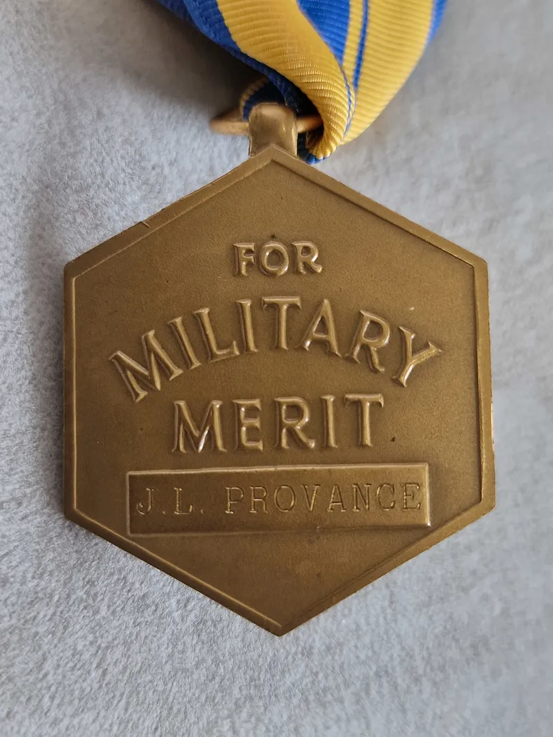 Original amerikansk medalje med æske Navngivet