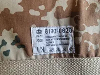Originalt fragmentationsvest fra det danske forsvar i ørken camo ( Irak / afghanistan