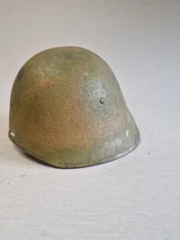 Original dansk M/23 hjelm camouflage malet - maling efterkrigs???