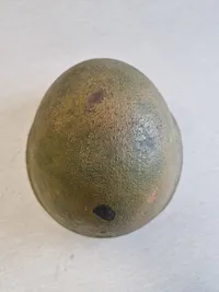 Original dansk M/23 hjelm camouflage malet - maling efterkrigs???