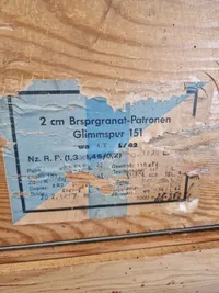 Original tysk kasse - ww2 2 cm Brsprdranat - patronen