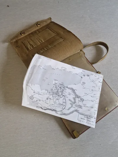 Original engelsk webbing korttaske - ww2