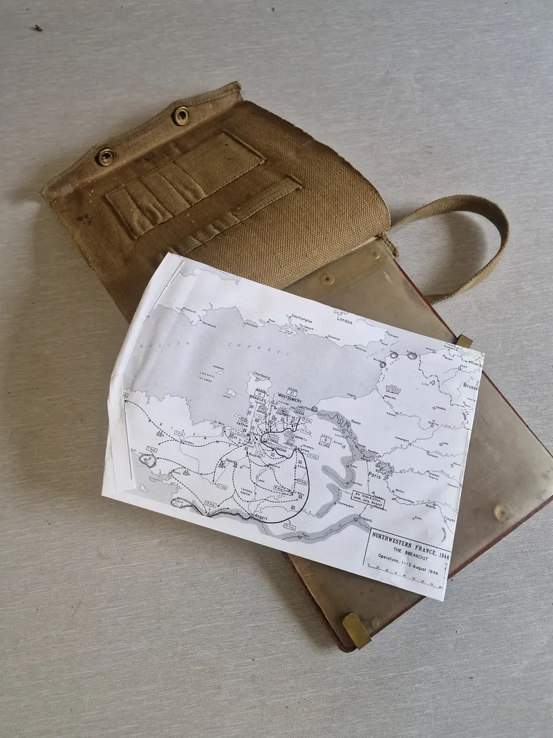 Original engelsk webbing korttaske - ww2