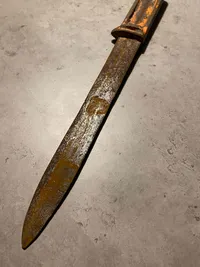 Original dansk M/1923 befalingsmandskniv - jordfund
