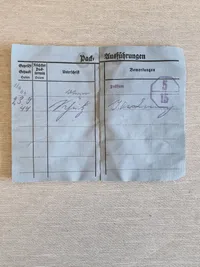 Originalt tysk faldskærms bevis - ww2 - Fundet i Dk