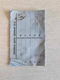 Originalt tysk faldskærms bevis - ww2 - Fundet i Dk