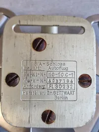 Sjælden original tysk “Quick Release” fra tysk faldskærm  - ww2 - Faldskærmsjæger / Pilot