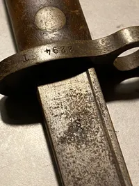 Original hollandsk model 1895 Hembrug bajonet - ofte brugt af SS hjælpetropper
