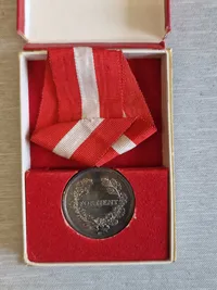 Original Kong Christian X fortjeneste medalje Hæren af sølv med æske