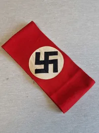 Originalt tysk parti armbind SS/SA  - complet med RZM label inden i - Velfremstillet tekstbook
