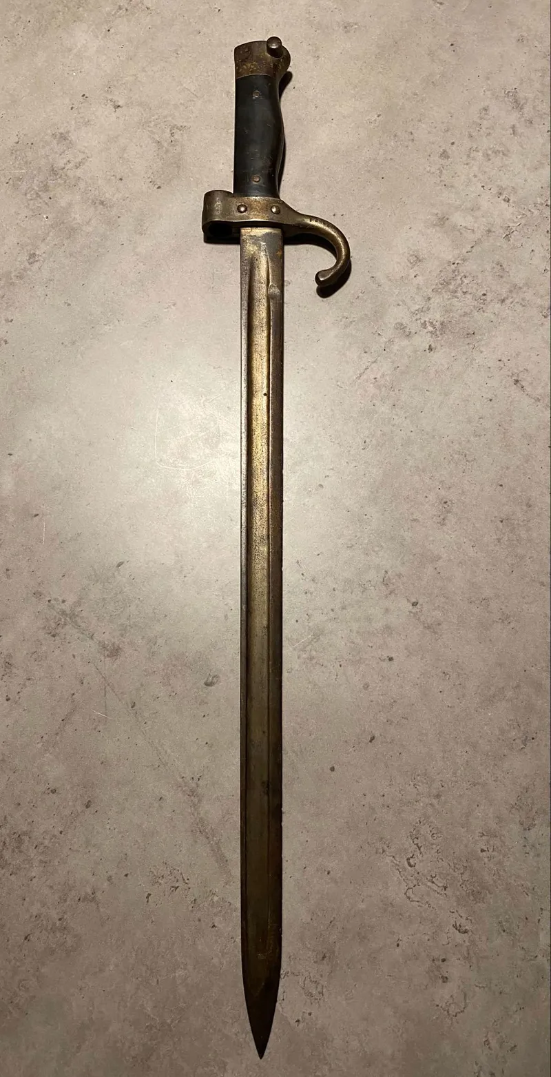 Original fransk model 1892 bajonet