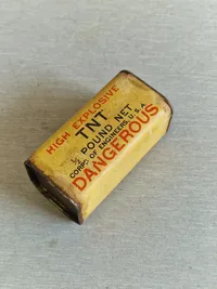 Ekstremt sjælden original amerikansk TNT blok - ww2 (tom for sprængstof)