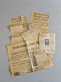 Samling Adolf Hitler aviser og udklip - originale