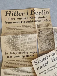 Samling Adolf Hitler aviser og udklip - originale