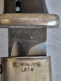 Original tysk K98 bajonet Nummerens