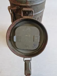 Original tysk gasmaske beholder - ww2 - Loftfund fra Dk