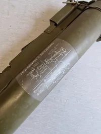 Original M/72 panserværnsraket - affyret og kan derfor ikke skyde