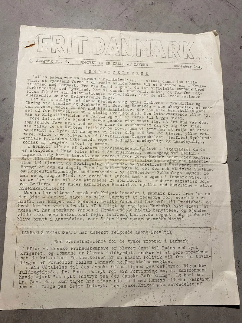 Originalt illegalt  blad - WWII