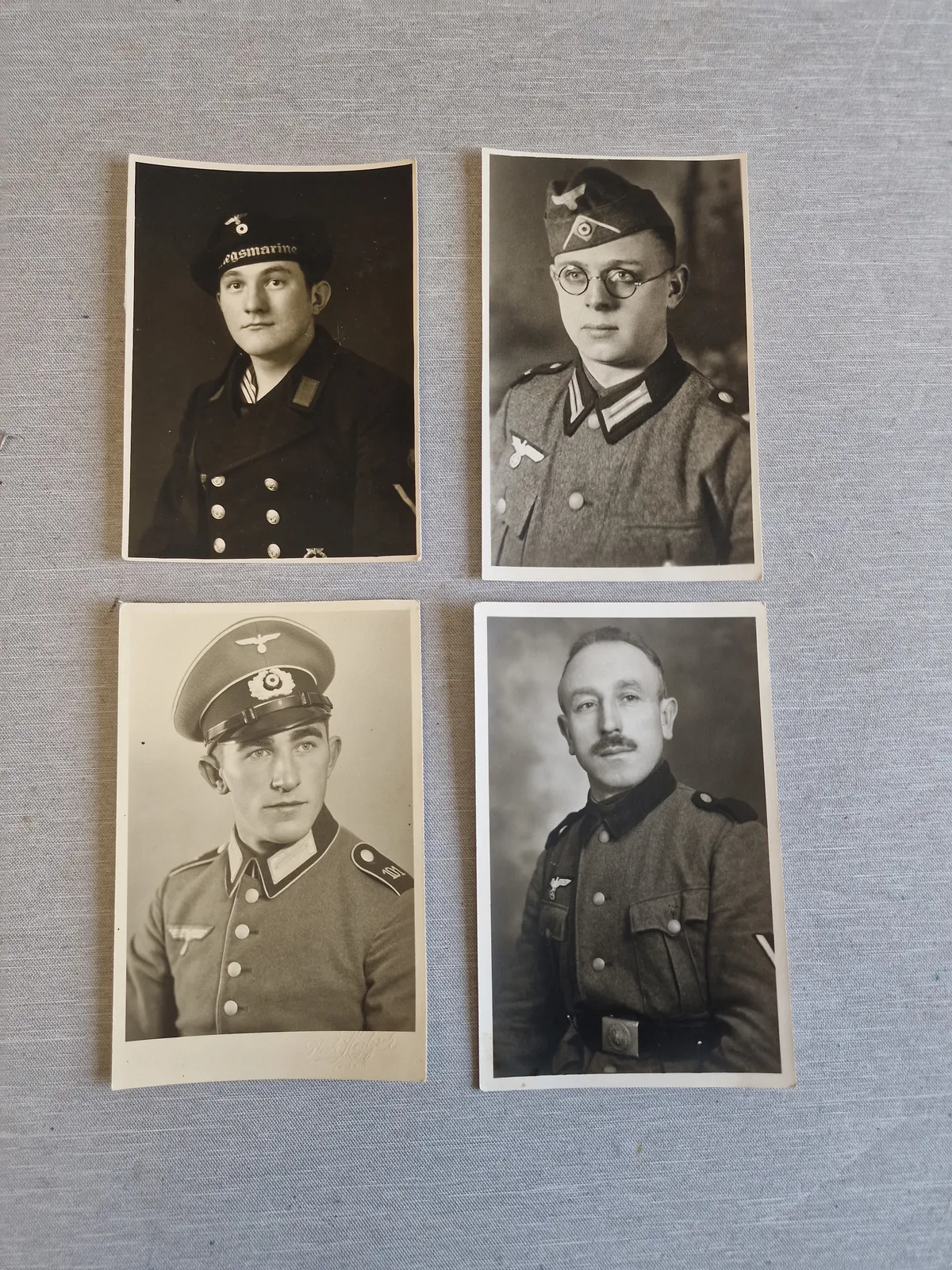 Samling originale tyske portrætfotos - postkort str. ww2