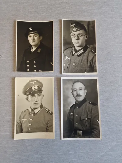 Samling originale tyske portrætfotos - postkort str. ww2