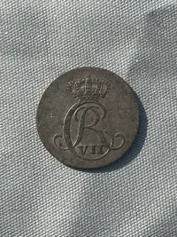 Original 4 skilling sølvmønt år 1807