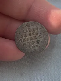 Original 4 skilling sølvmønt år 1807