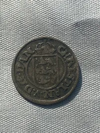 Original 2 skilling sølvmønt år 1677