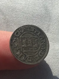 Original 2 skilling sølvmønt år 1677