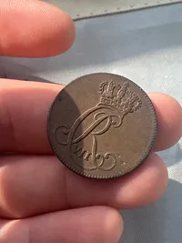 Original 1 sechsling år 1787 - skarpt og højt møntskær