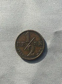 Original 1/2 rigsbanksskilling år 1852